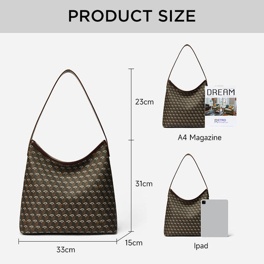 Hobo Tote Bag for Women Classic Monogram