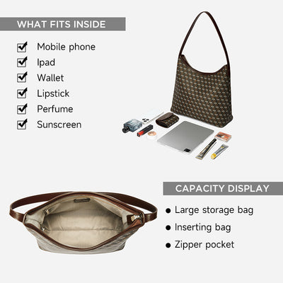 Hobo Tote Bag for Women Classic Monogram