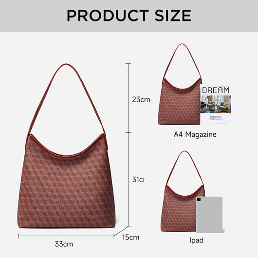 Hobo Tote Bag for Women Classic Monogram