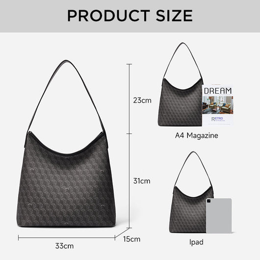 Hobo Tote Bag for Women Classic Monogram
